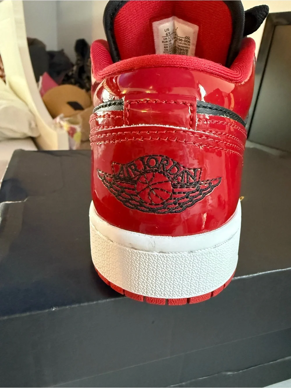 Jordan Kids' Low Top Sneakers in Red and Black